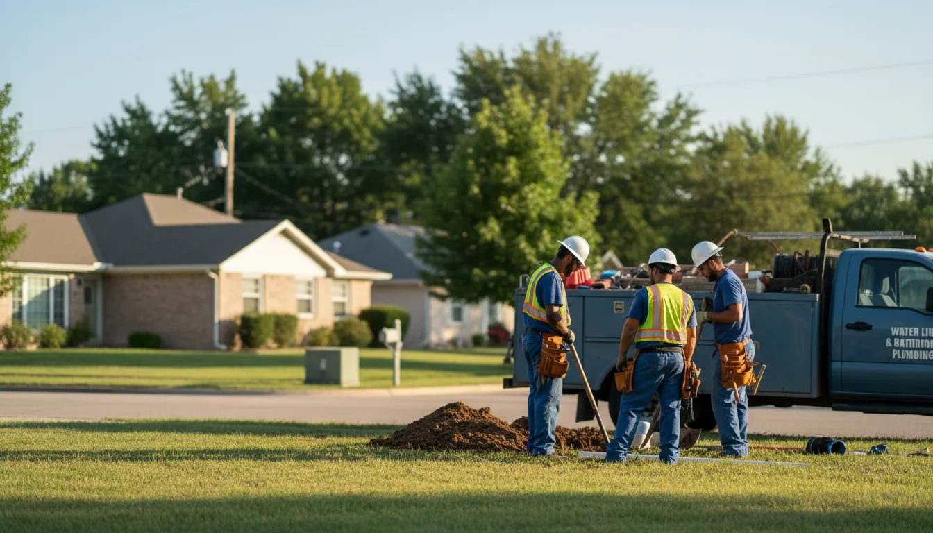 Residential water line and bathroom plumbing service in Beulah, MO
